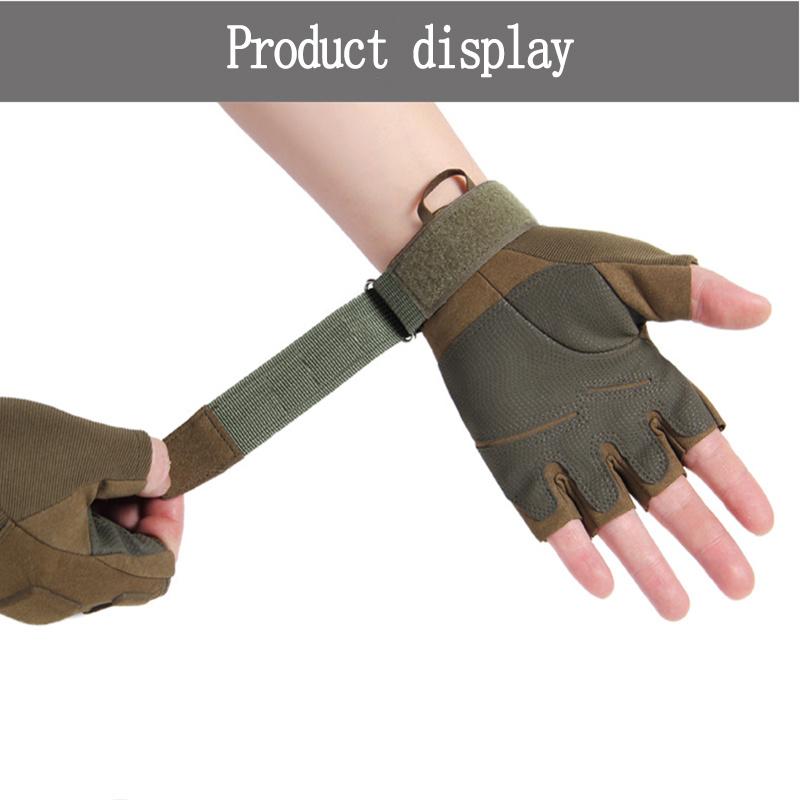 Tactical Half Finger Gloves Men's Army Military Combat Patrol Fingerless Outdoor Spring and Autumn