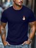 Cœur avec les doigts Mini Poche Impression Unisexe Col Rond Manches Courtes T-shirt Doux Top d'Été Doux Quotidien Rue Basique Tenue Décontractée Porter