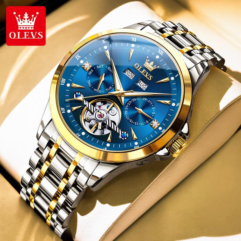 

Olis Luminous Waterproof Automatic Mechanical Men s Watch with Perpetual Calendar