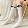 Sweet Lace Patchwork Calf Socks Lolita Bow White Cutewomen Mid-Tube Socks