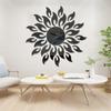 Sofa Setting Wall Mirror Sticker Sun Flower Sticker Wallpaper Wall Decals Mirror Surface Sticker