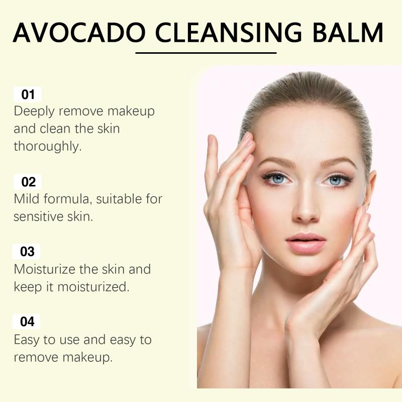 Deep Cleaning Avocado Makeup Remover Balm Gentle Moisturizing Enhancing Facial Smoothness Pore Care Every Evening