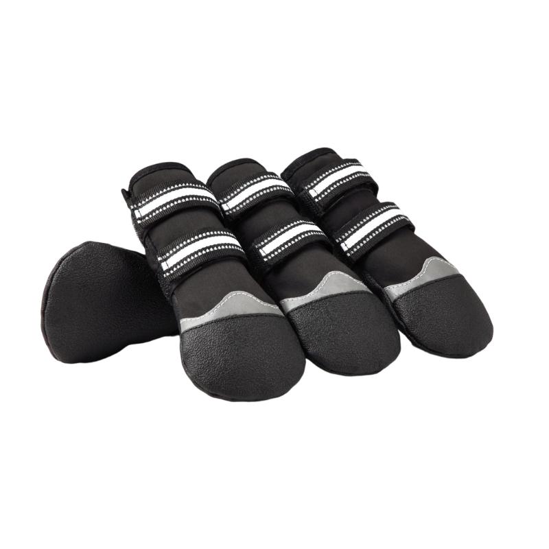 2 Pair Dog Shoes Protective Thick Grip Dogs Feet Cover Socks with Adjustable Sticker for Outdoor Prevents Sliding