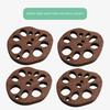 Wood Coasters Cute Decorative Lotus Root Cup Pad Eco-friendly Beech Coaster Reusable Hollow Mats for Tableware Bowl Plate