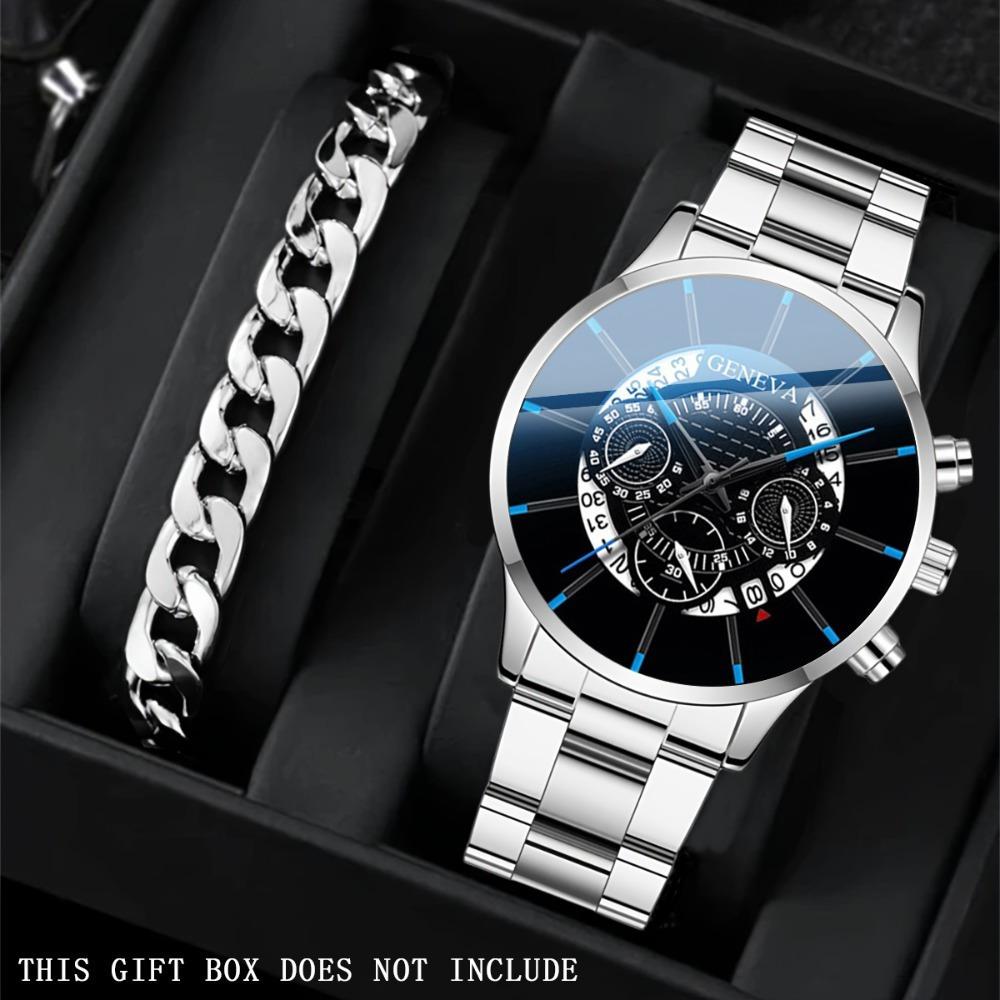 Watch Bracelet Two-Piece Men S Watch Bracelet Men S Quartz Watch Business Watch Men S