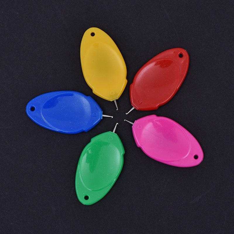Thumb-Friendly Colorful Small Eye Plastic Needle Threading Tool