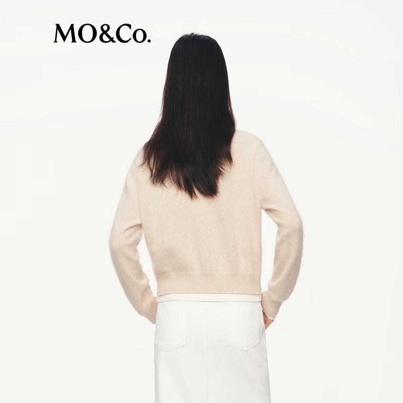 MO&Co. Women's Rabbit Hair Blend Crew Neck Sweater