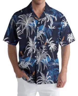 Men s Hawaiian Shirt Short Sleeve Button Casual Shirt Summer Print Tropical Flower Beach Shirt XXS