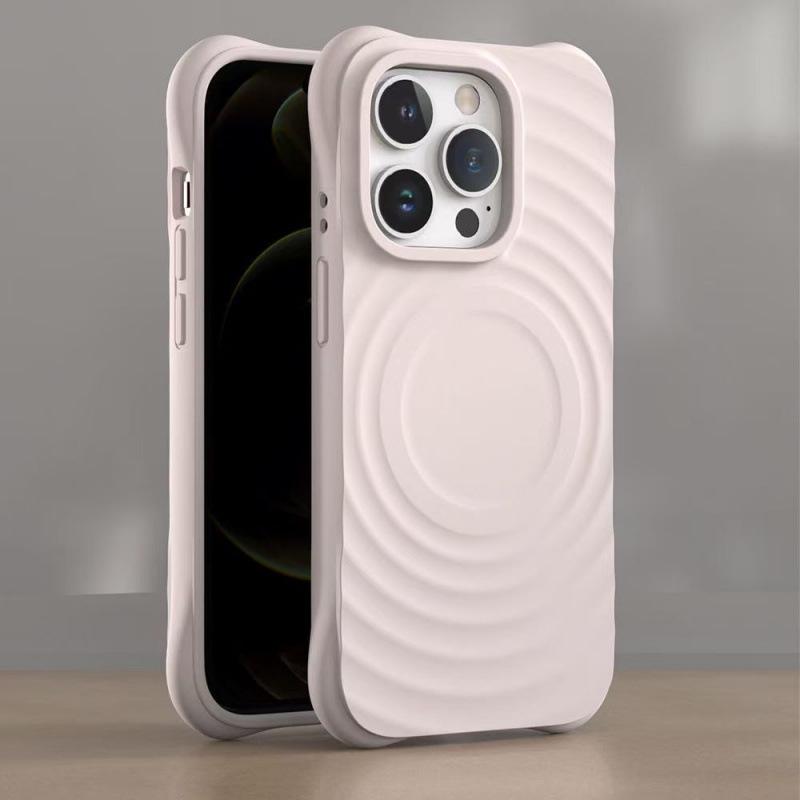

Compatible with Apple 17 Pro Max, Wave Pink Magnetic Case, Premium Niche Design 15 Pro Max