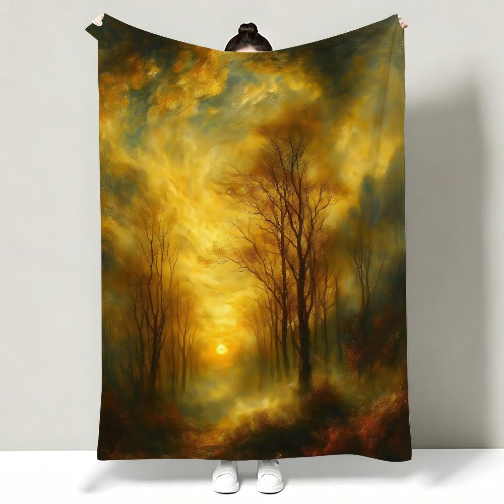 Joseph Mallord William Turner Throw Soft Warm Flannel Throw Blanket Multiuse for Sofa Bed Office Nap