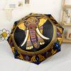 Elegant Yin Yang Elephants Outdoor Automatic Umbrella Sturdy 8 Rib Shaft Lightweight Travel Essential Fashionable Accessory Spiritual Gift