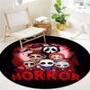 Chibi Chucky Freddy Krueger Round Area Rug,Carpet Rug for Living Room Bedroom Sofa Playroom Decor,Non-slip Floor Mat