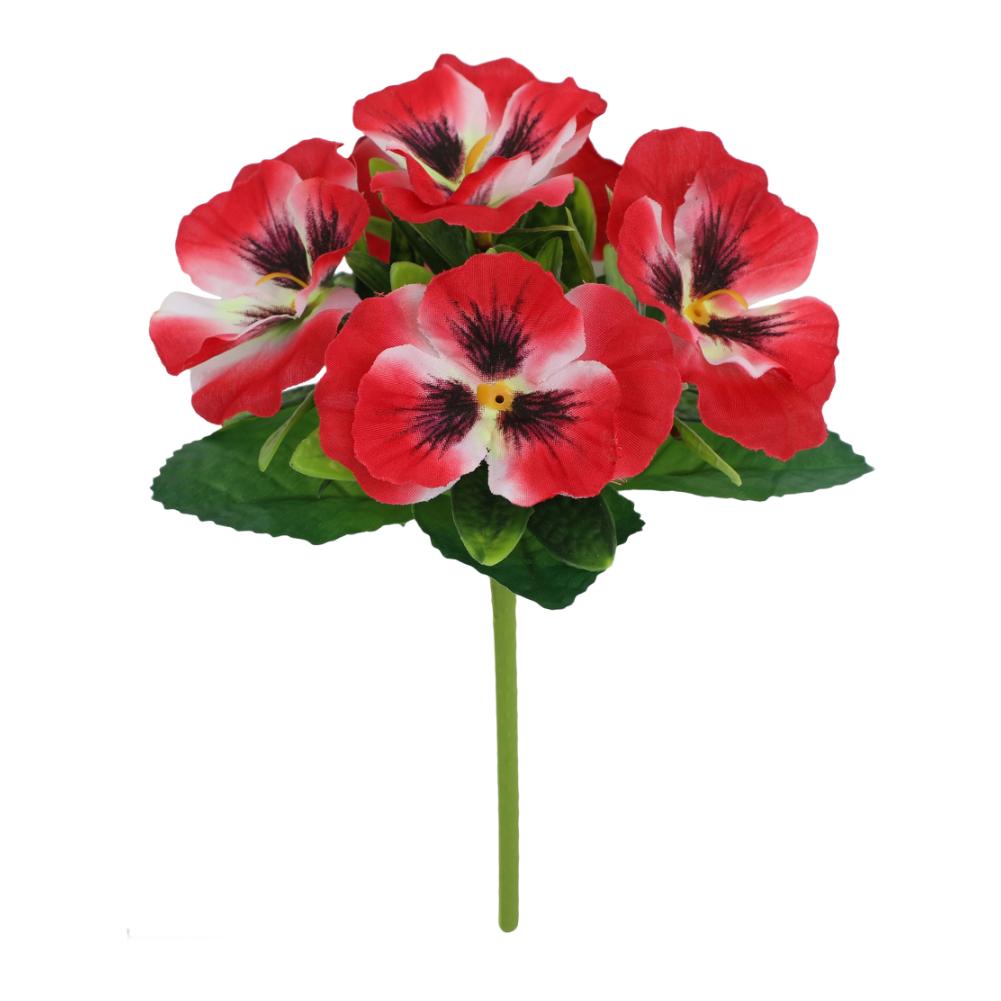 Realistic Silk Pansy Orchid Bouquet for Bridal Shower Decor Office Space Styling and Professional Photography Props