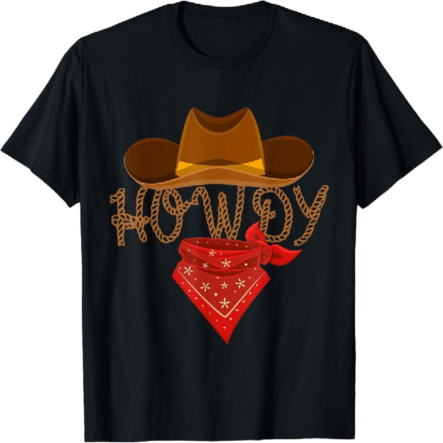 Потертая ковбойская футболка Howdy S