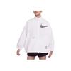 Nike Logo Print Solid Color Long Sleeve Jacket Women jackets White DN1477-100