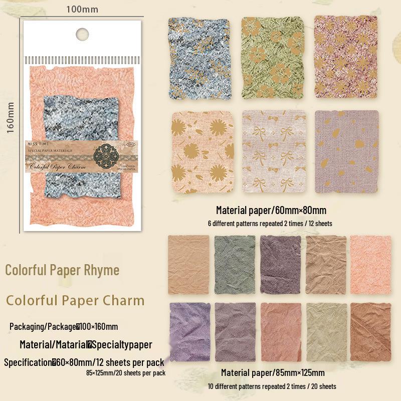 Ancient-Style Floral Embossed Paper Journal for Decorative Hand Account