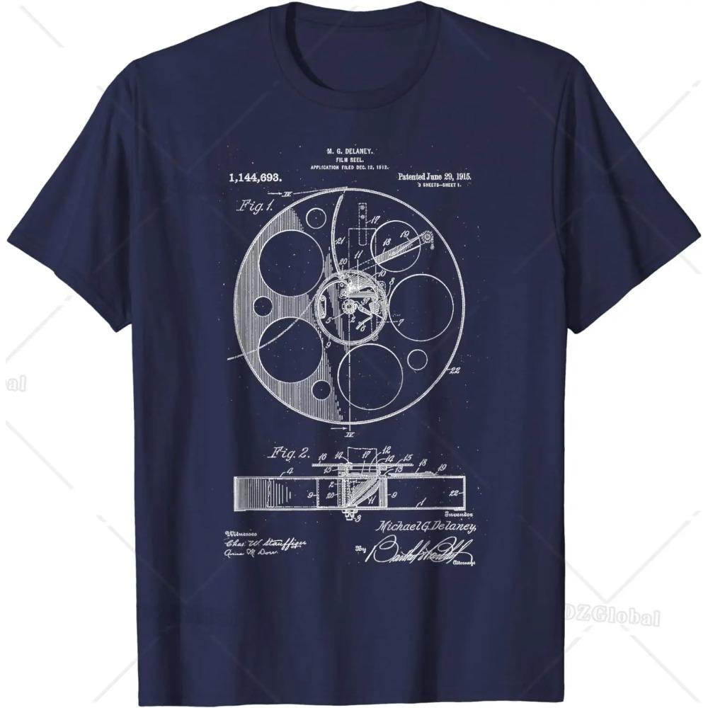 Retro Vintage Kamera Filmskaper T-skjorte Filmrull Patent Min Kropp Mitt Valg Grafiske T-skjorter