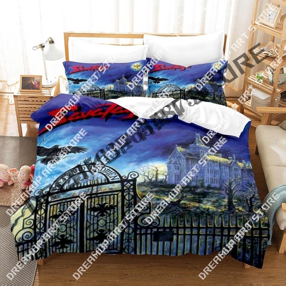 3D Print Savatage Band Bedding Set Twin Queen King Full Size Duvet Cover Pillowcase Bed boys girls Adult Home Textiles