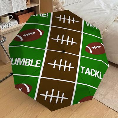 1 Stück Fußball-Gitter-Regenschirm - 8 Speichen verstärkt, Automatisches Öffnen, Leicht & Langlebig, Modisches Accessoire für Draußen - D325