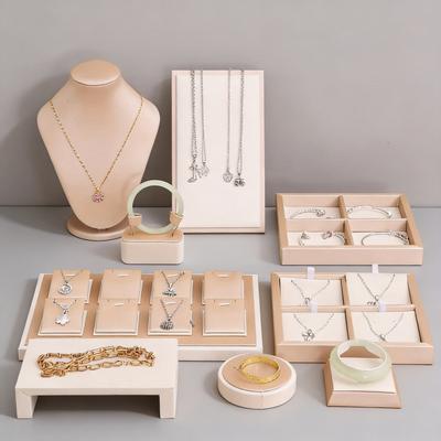 L Shaped High-end Feel Jewelry Display Stand Earring Necklace Bracelet Ring Holder Retail Showcase Counter Organizer