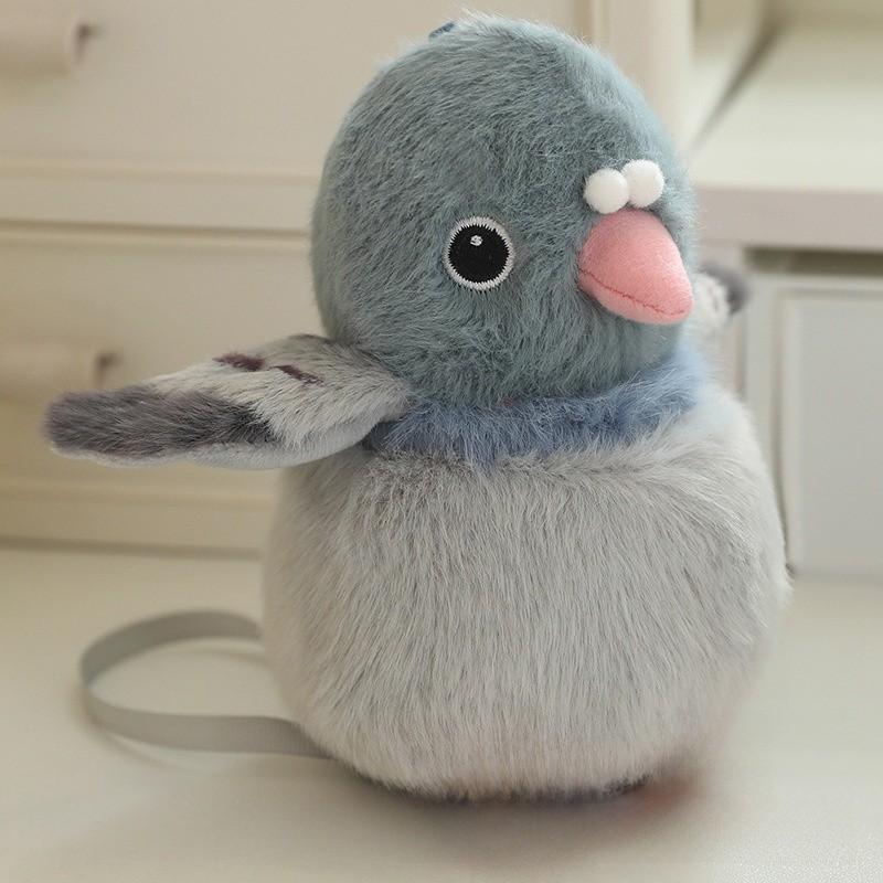 Parrot Crow Kingfisher Cute Bird Plush Toy Magnet Shoulder Play Home Decor Doll