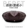 Autumn and winter bud hat PU leather warm cold fashion painter newsboy hat women's fashion versatile octagonal hat
