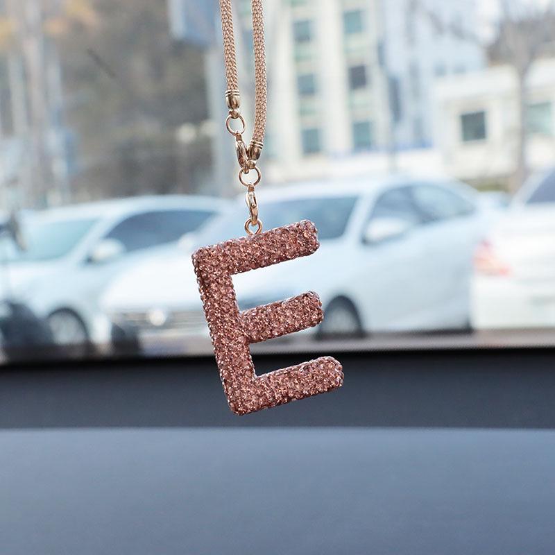 Rhinestone Bow Polymer Clay Rearview Mirror Ornament for Women