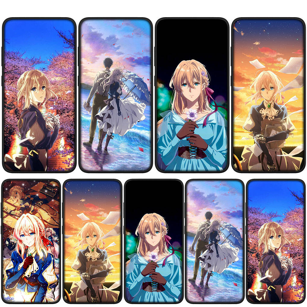 Cover for iPhone 17 16 15 Xiaomi Poco Redmi Note 14 13 12 11 Pro Max X 9 16e Samsung Galaxy S25 S24 S23 OPPO Huawei Violet Evergarden Phone Case