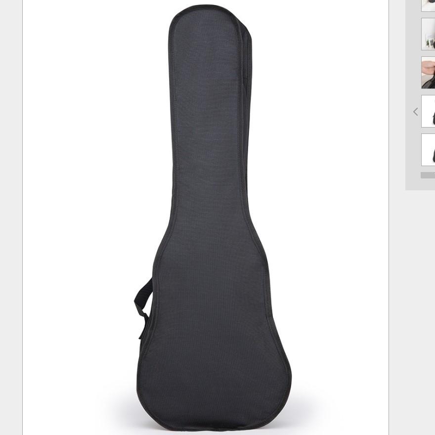 

Premium 5-String Ukulele Padded Backpack - Black with White Trim