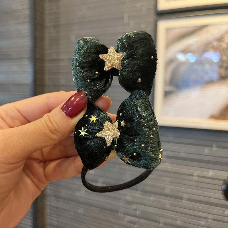 Christmas Bells & Bow Hair Clips Set for Girls - Festive Pompon Hairpins & Autumn/Winter Ties