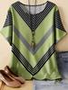 New Women's T-Shirt Summer O-Neck Tees Oversized Casual Short Sleeved Stripes Printed Women Pullover T-Shirts Female Clothing