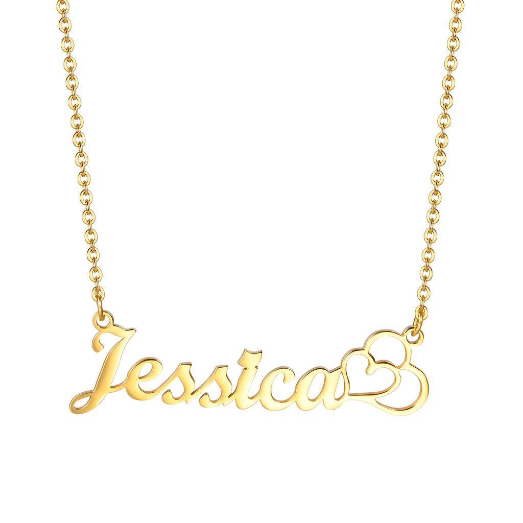 Personalized Name Necklace for Little Girl Boy, Stainless Steel Initial Customized Gift, Mom To Son/daughter