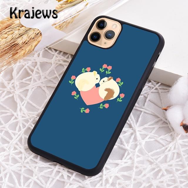 

Krajews Cute Cartoon Chinchilla Phone Case Cover For iPhone 17 Air 16 15 14 plus 11 12 13 pro max coque Fundas iPhone 13