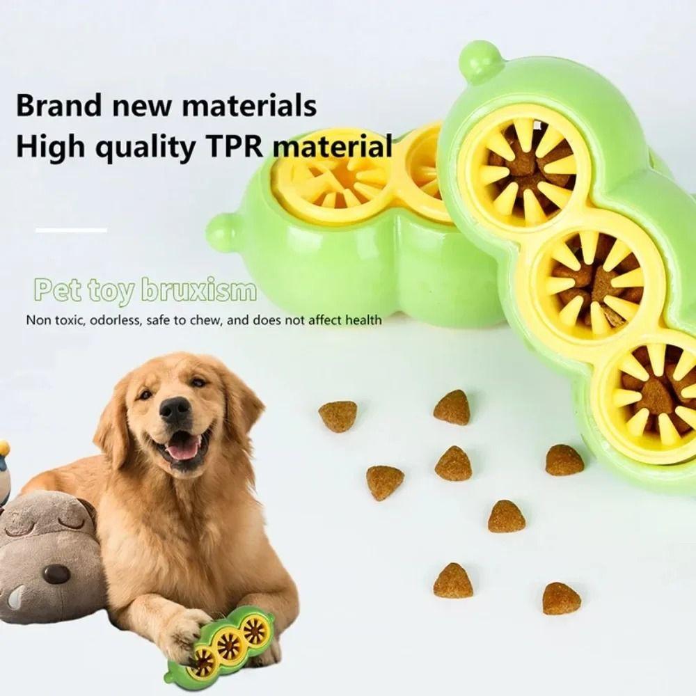 

Bite-resistant Food Leaks Snack Box Pea Shaped Interactive Dog Feeder Chewing Needs