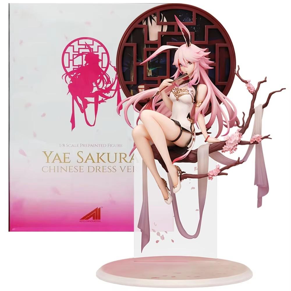19CM Anime Game MmiHoYo Figure Two Models Yae Sakura Sitting Position Anime Model Toys Gifts Collection Decoration Ornaments PVC