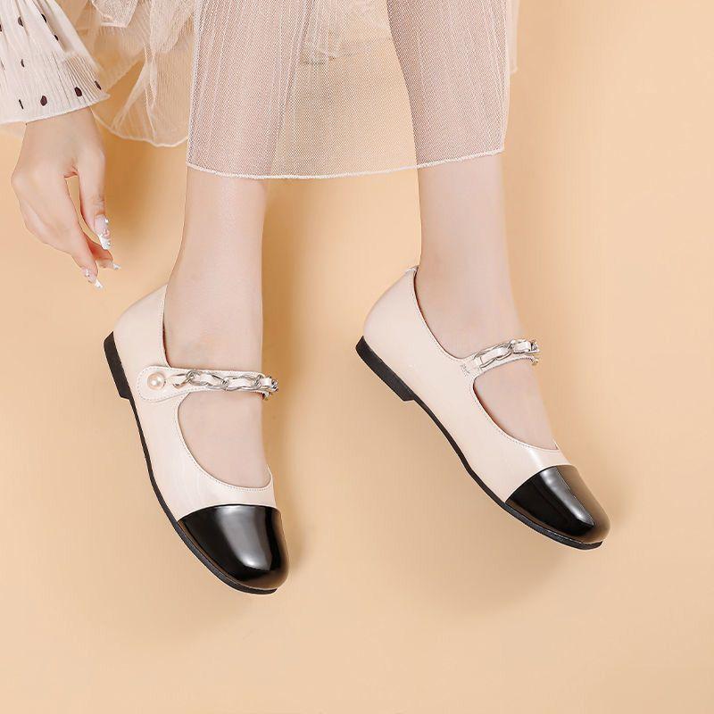 Maryfur Women's Shoes Fragrance New Pump Low-heeled Flat Shoes In Spring 2025 French Mary Jane Shoes