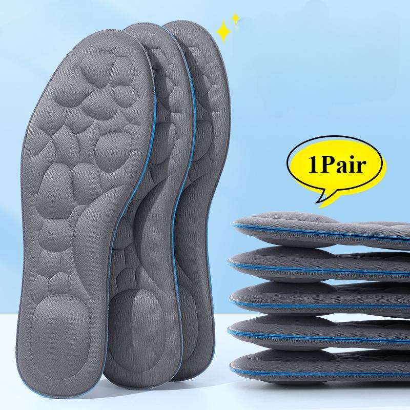 

1 пара Подушечки для ног из пены с эффектом памяти, Массажные амортизирующие вставки, Удобные стельки для спорта и повседневной носки, для туфель на высоком каблуке, кроссовок 45 серый
