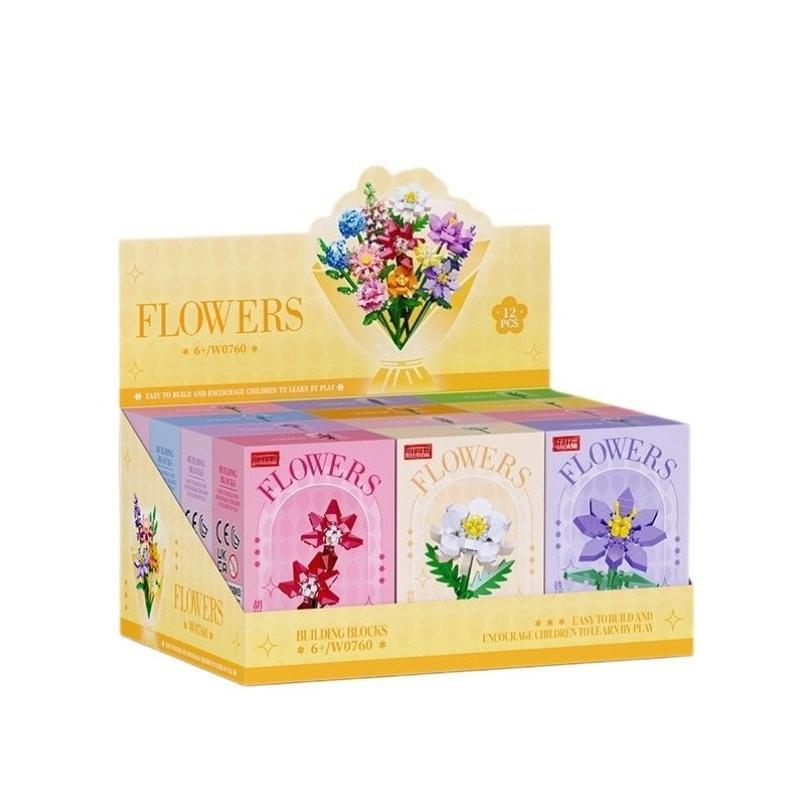 Bouquet Flower Mini Particle Blocks Flowers Model Micro Building Bricks Creative Desk Decor For Adults Toys for Children