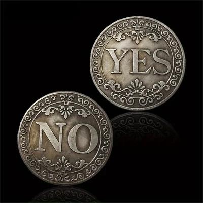 Yes or No Decision Making Coin Vintage Style Double-Sided Lucky Coin Collectible Retro Replica for Home Decor Unique Metal Gift