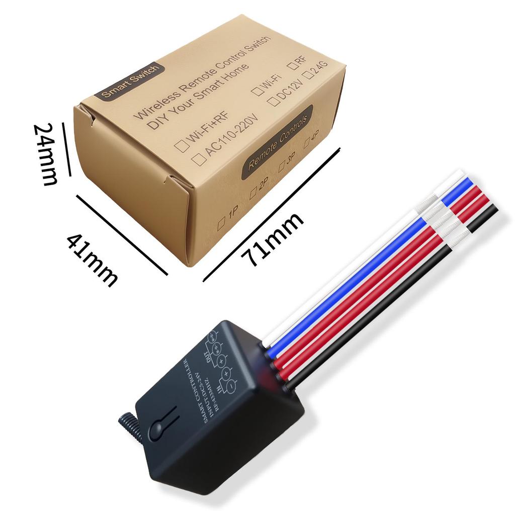 DC 5V/12V/24V Wireless Remote Control Switch for Motor Forward/Reverse Rotation, 20A Dual Output Receiver