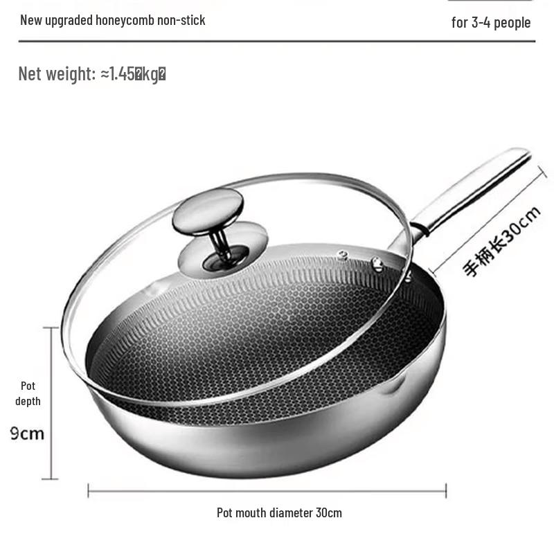 KABACH 316L Stainless Steel Non-stick Frying Pan