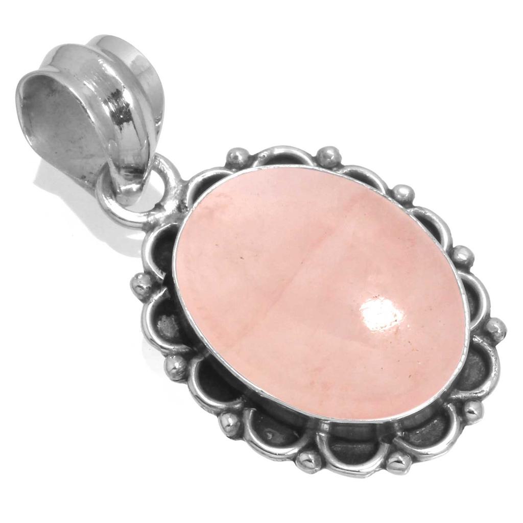 925 Sterlingsilber Anhänger Damen Edelstein Handgefertigter Schmuck Ostergeschenk Malachit Mondstein Rosenquarz Roter Stein Rauchtopas Tigerauge Mode