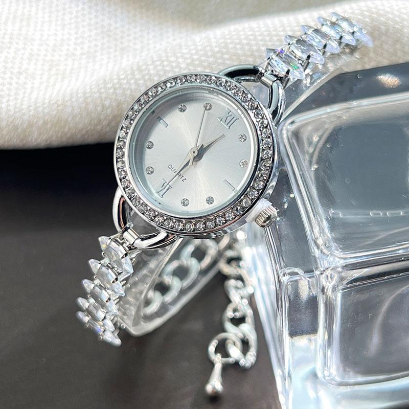 UTHAI CQ383 Fashionable Women watch bracelet with diamond inlaid colored quartz watchlight luxury clock giftwatches for woman