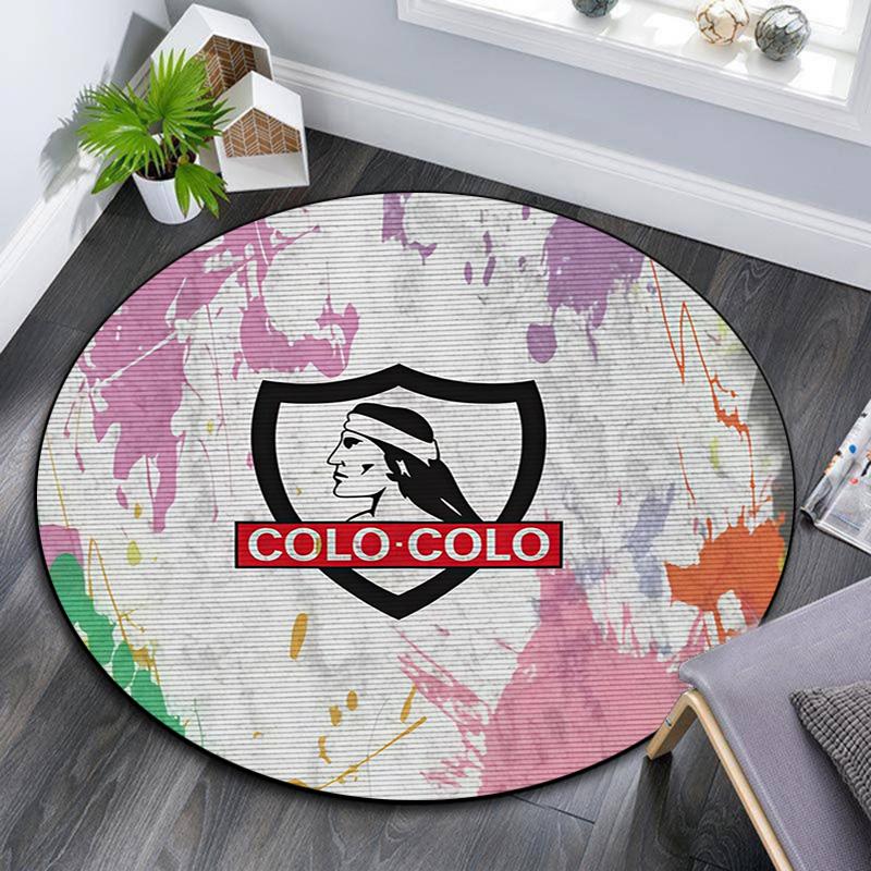 CSD Colo‑Colo Round Area Rug,Carpet Rug for Living Room Bedroom Sofa Playroom Decor,Non-slip Floor Mat