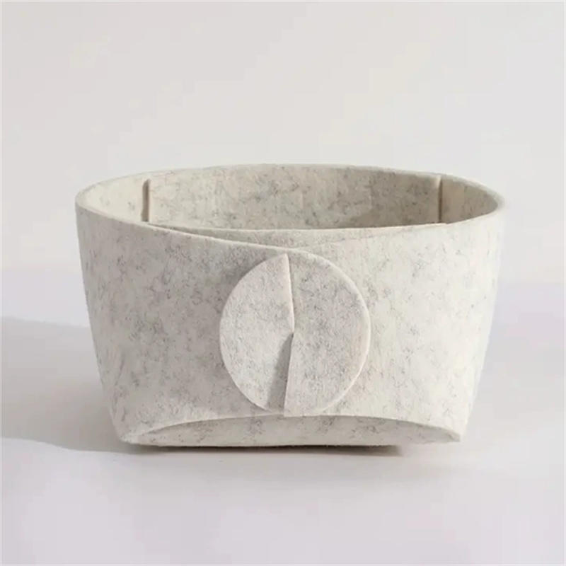 3Pcs Foldable Felt Storage Boxes Multi-Functional Home Organizer Baskets for Cosmetics, Stationery & Small Items