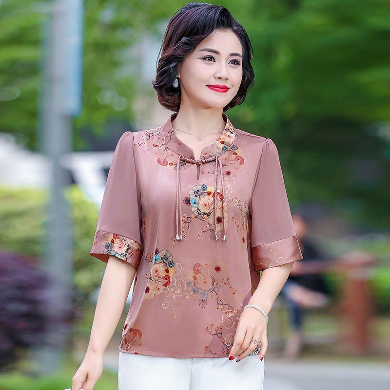 Damen-Hemden, bestickt, Stehkragen, Knopfleiste, Blusen im Ethno-Stil, Frühling/Sommer, Vintage-Shirt, Tops