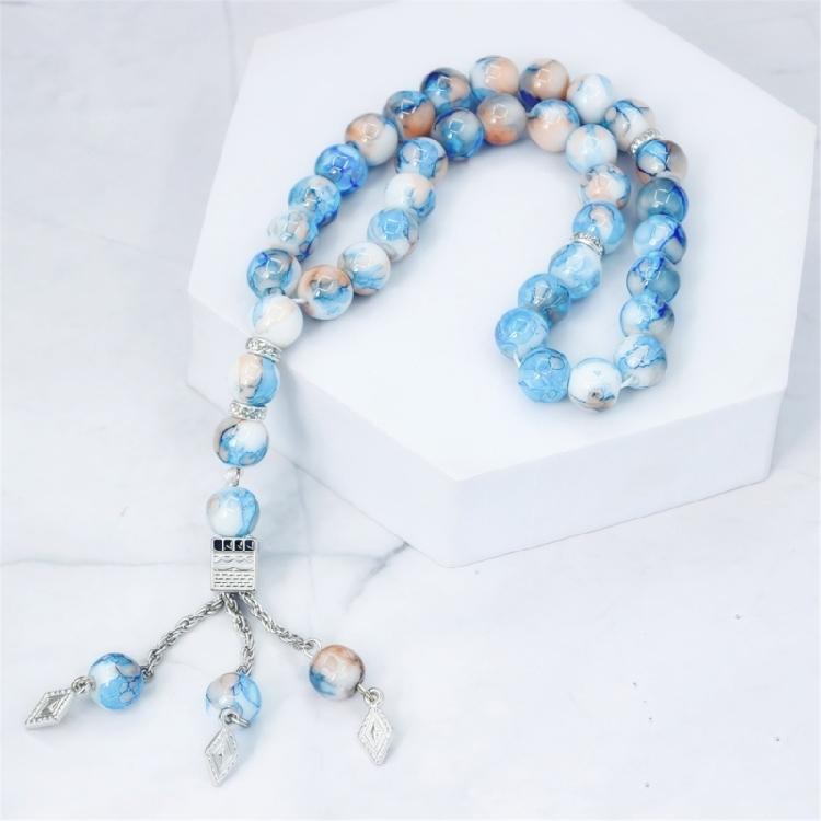 Pulsera de Cristal 33 Cuentas Para Meditación Yoga Y Joyería Elegante Para el Día a Día Ajuste Cómodo Cadena para la Muñeca para Meditación