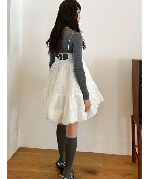 Sheer Jacquard Mini Dress LWFO255033WHTF