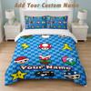 Bedding Set 1 Duvet Cover 2 Pillowcases Super Mario Print Soft Bed Linen Bedroom Decor