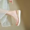 Fashion New Transparent Thick Bottom One Word Set Foot Casual Fashion To Wear Sandals